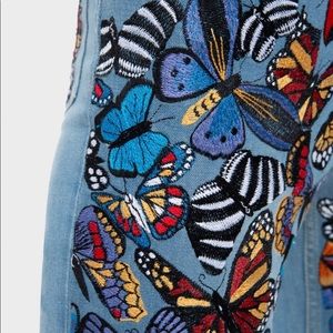 alice and olivia butterfly jeans